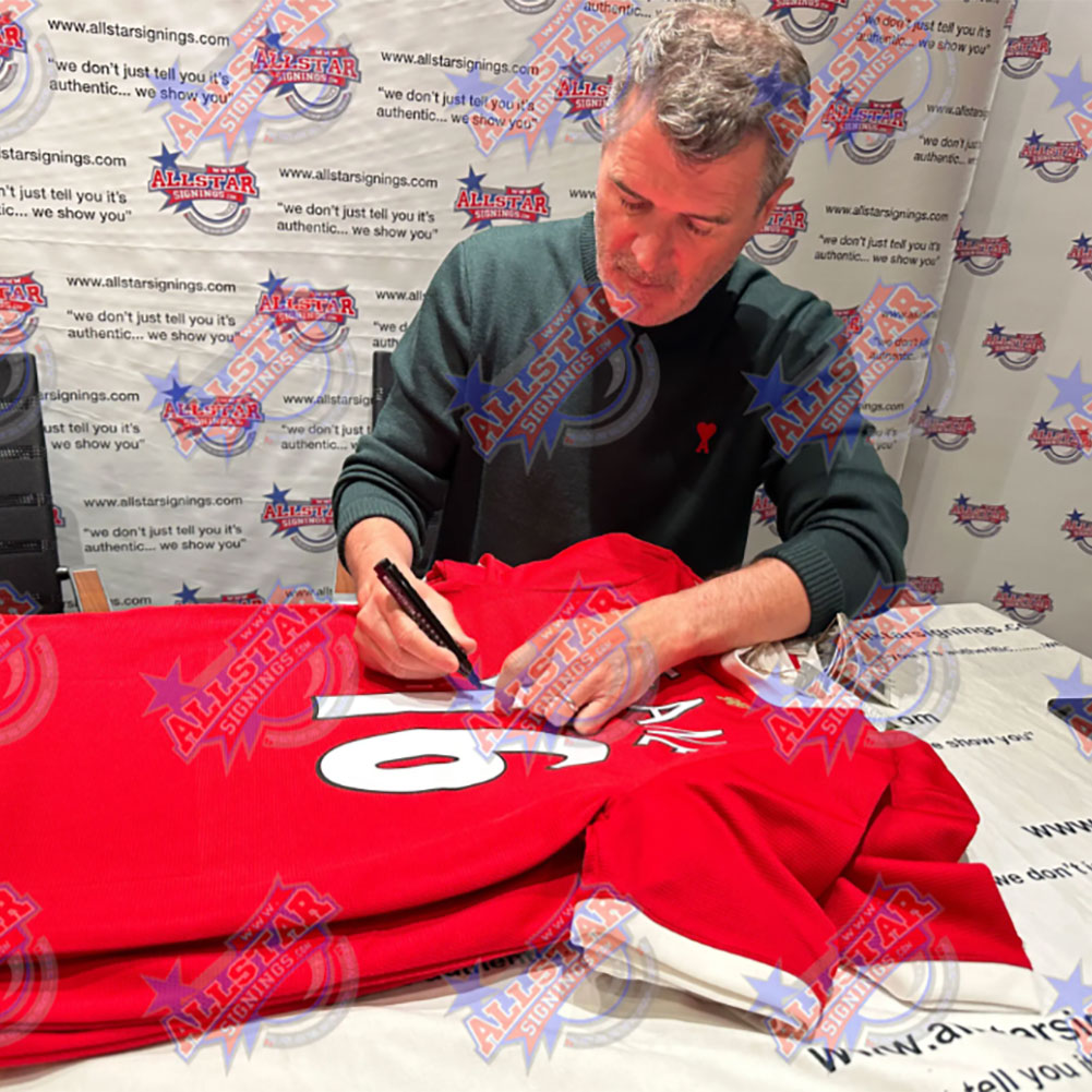 Authentic Framed Roy Keane Signed Manchester United FC Replica Shirt (2020 - 2022)