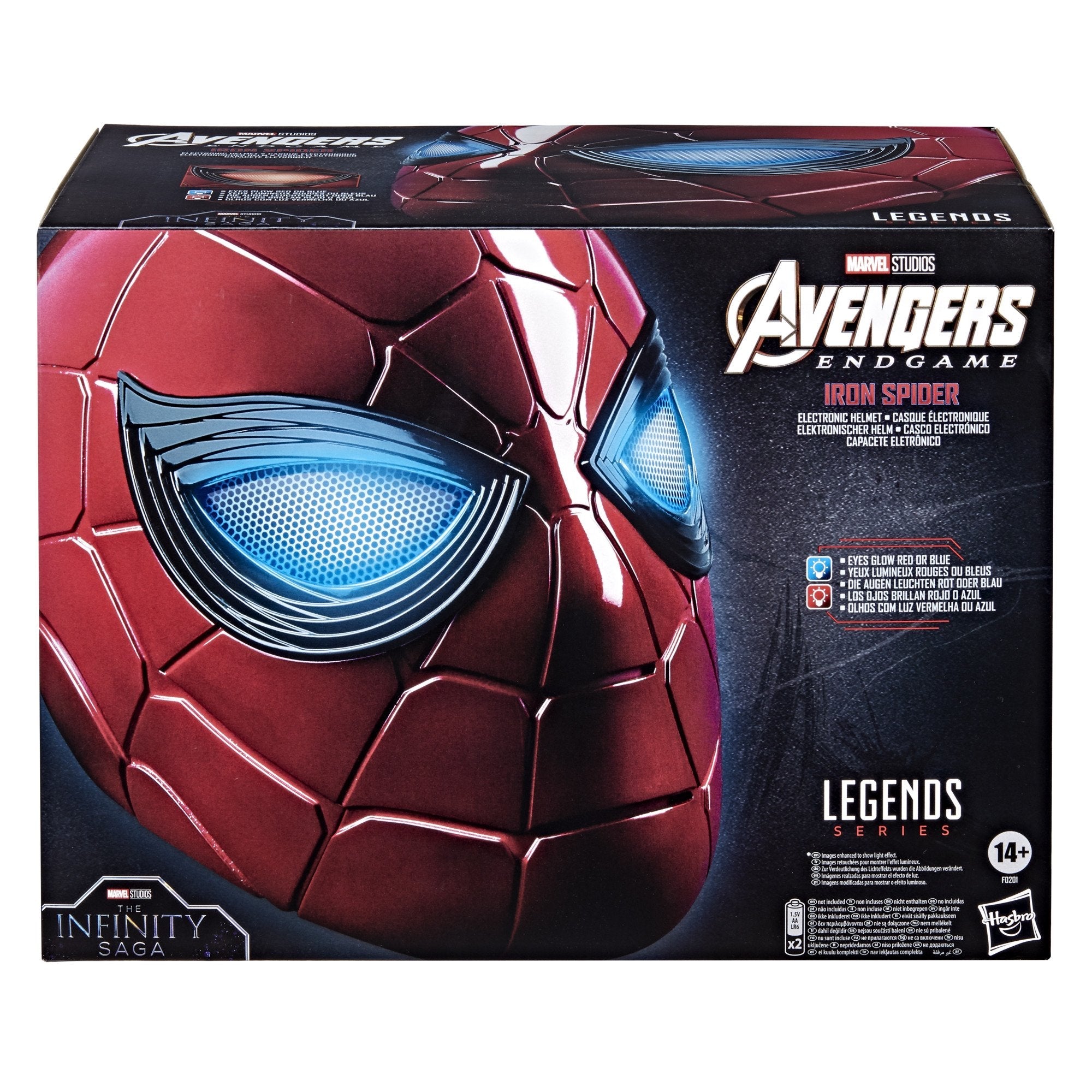 Marvel Legends Electronic Iron Spider Helmet with 6 - Light Settings