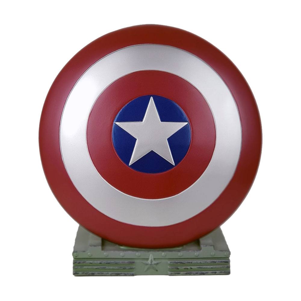 High - quality PVC Marvel Captain America Shield - shaped Coin Bank
