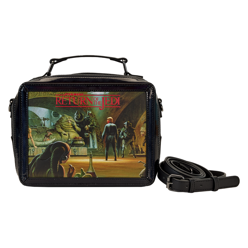 Loungefly Star Wars Return Of The Jedi Themed Vintage-Style Lunchbox Design Crossbody Notebook Bag