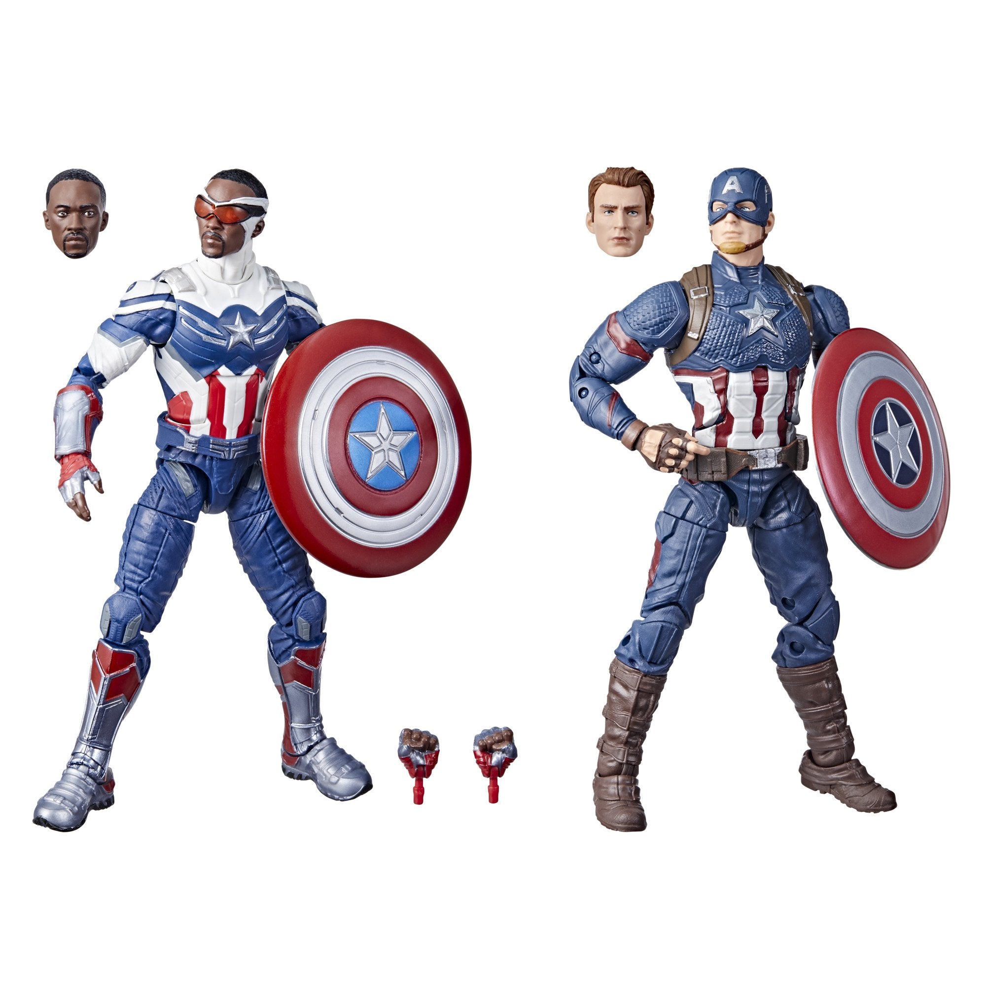 Marvel Legends 6 - Inch 2 - Pack: Captain America Sam Wilson & Steve Rogers Figures