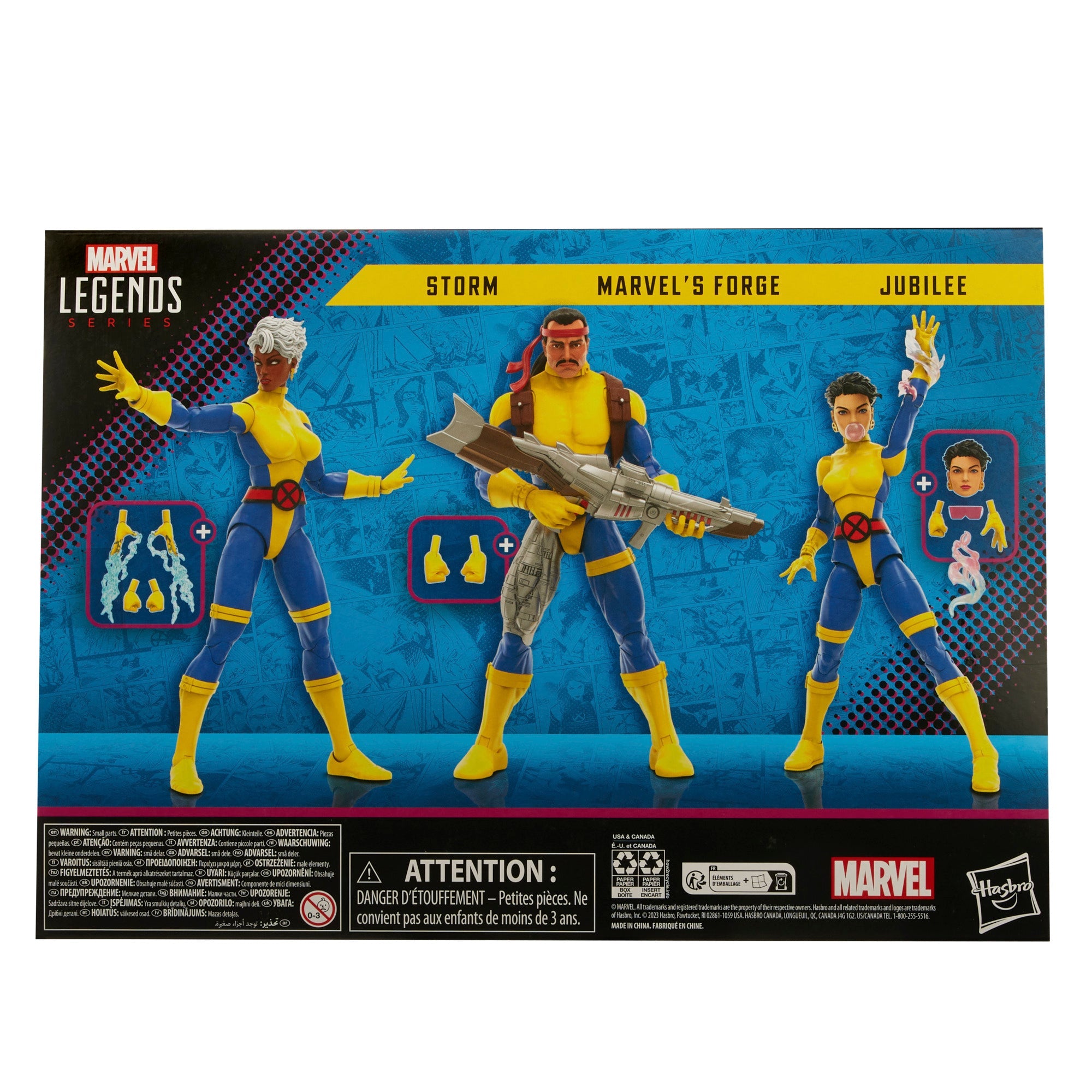 Hasbro Marvel Legends Series: Action Figures of Marvel’s Forge, Storm, and Jubilee - Collectible Toys Inspired by Comics