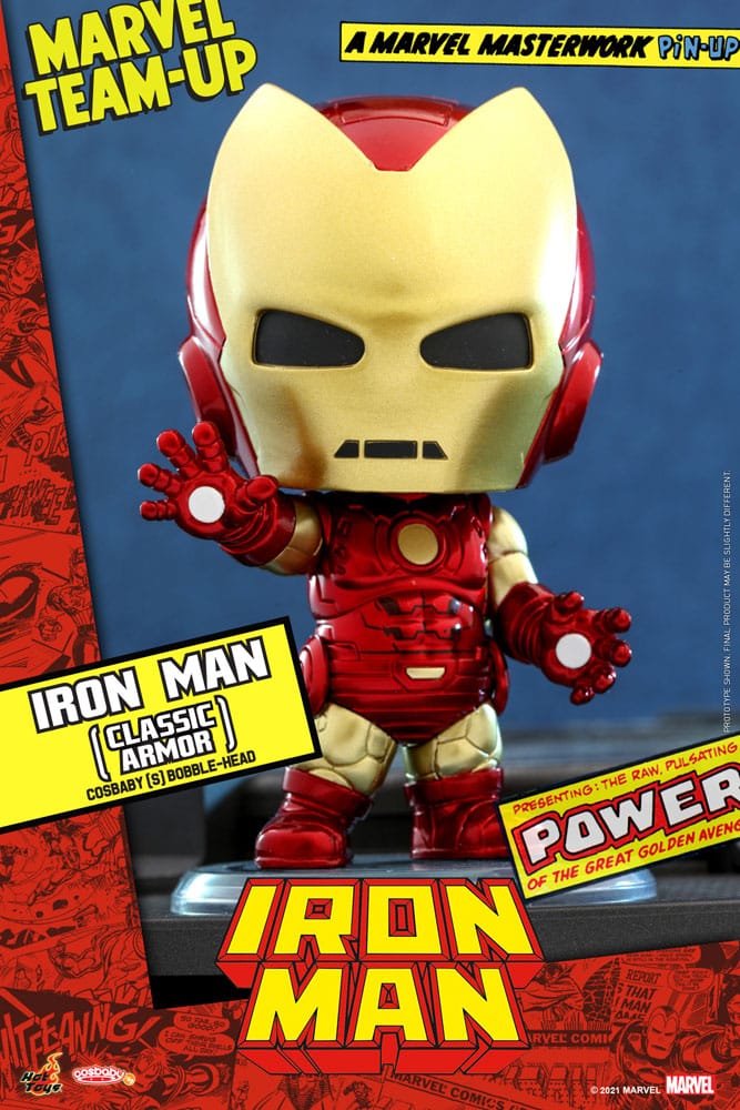 Hot Toys Cosbaby Miniature Iron Man Figure in Classic Armor