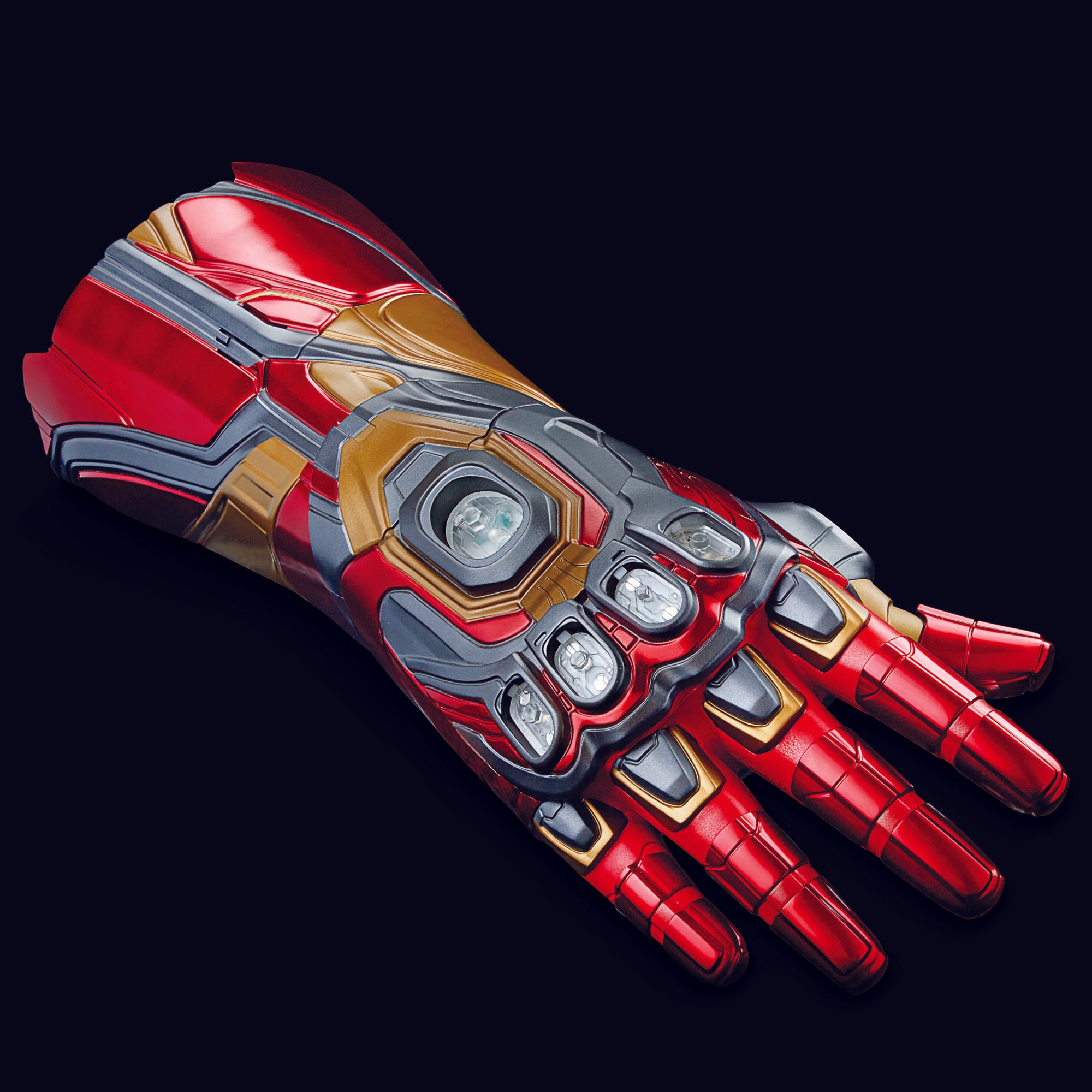 Hasbro's Premium Marvel Legends Series Articulated Electronic Iron Man Nano Gauntlet Collectible Toy