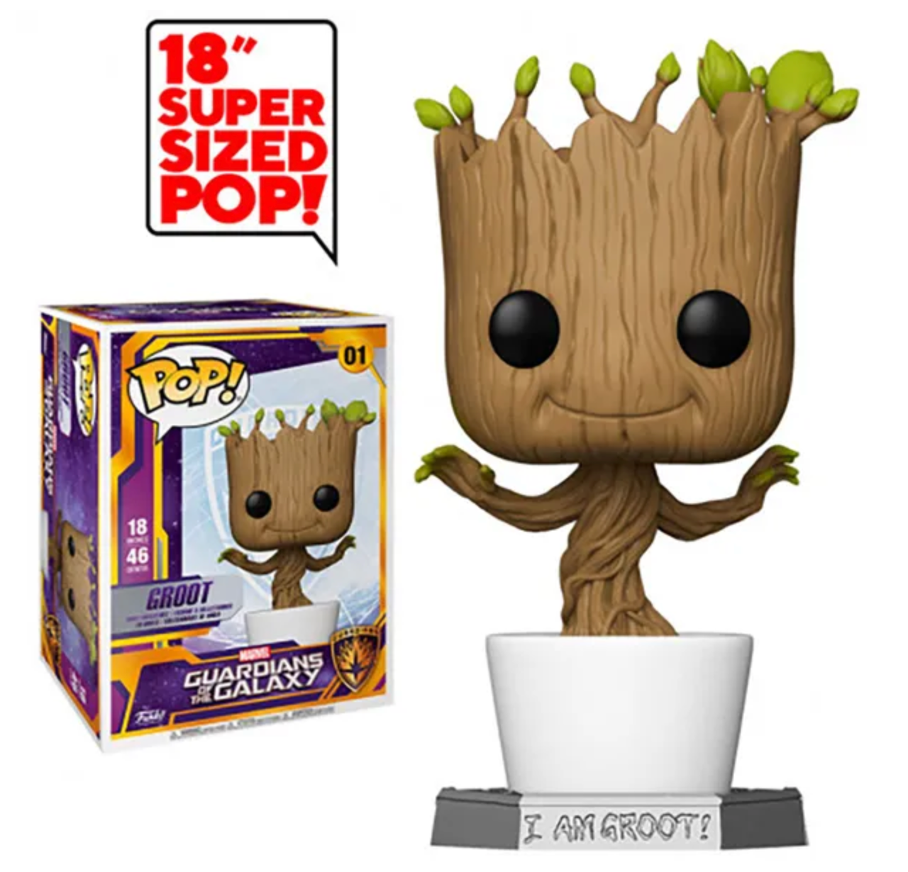 18-Inch Funko Pop! Vinyl of Marvel's Dancing Groot from Guardians of the Galaxy