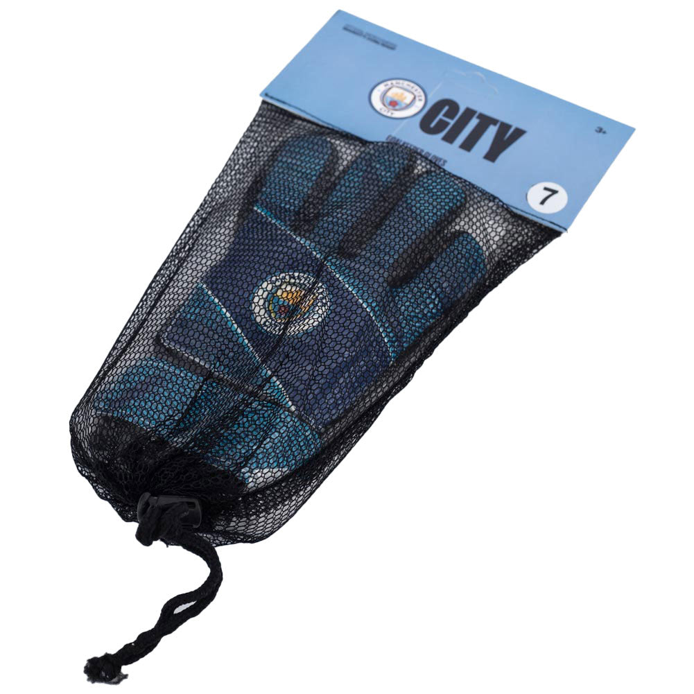 Youth Manchester City Football Club Fuse-Style Goalkeeper Gloves for Enhanced Performance