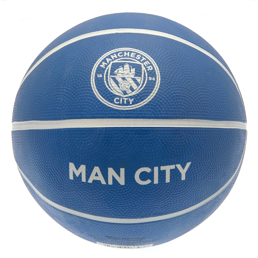 Sky Blue and White Manchester City Football Club Basketball for Sports Enthusiasts