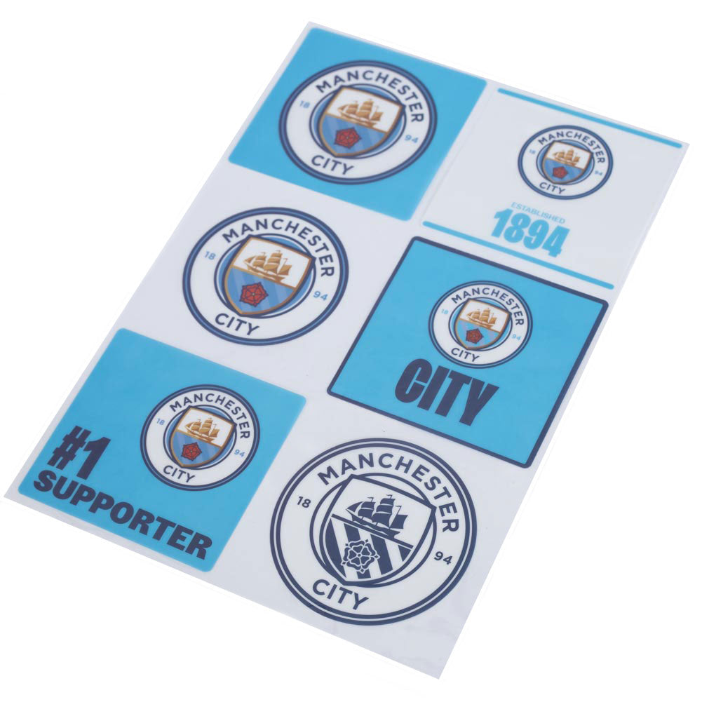 High - quality Manchester City FC Assorted Car Decal Set with Gloss Finish
