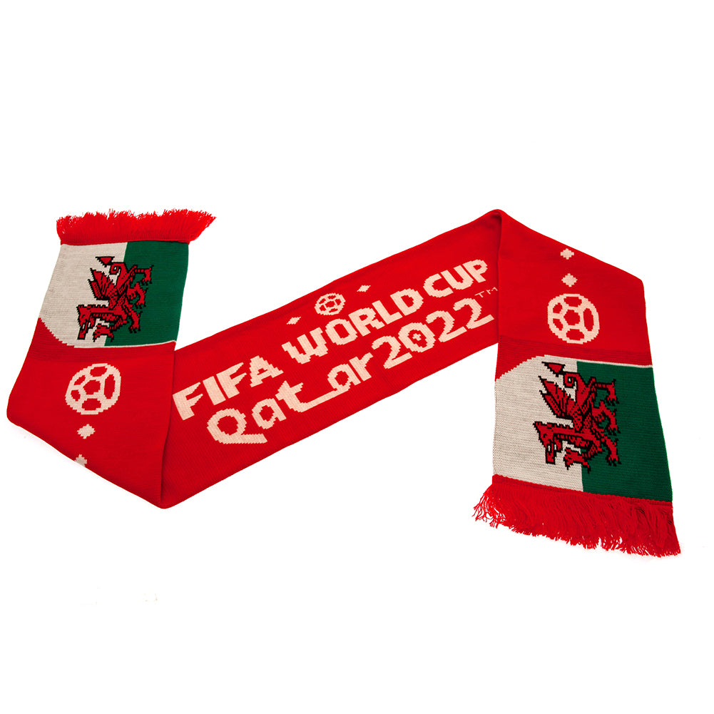 Qatar 2022 FIFA World Cup Wales Knitted Scarf for Supporters