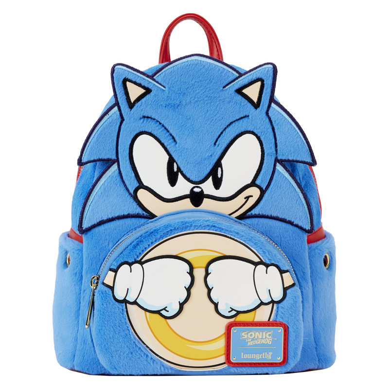 Loungefly Plush Mini Backpack Inspired by Sega's Sonic the Hedgehog