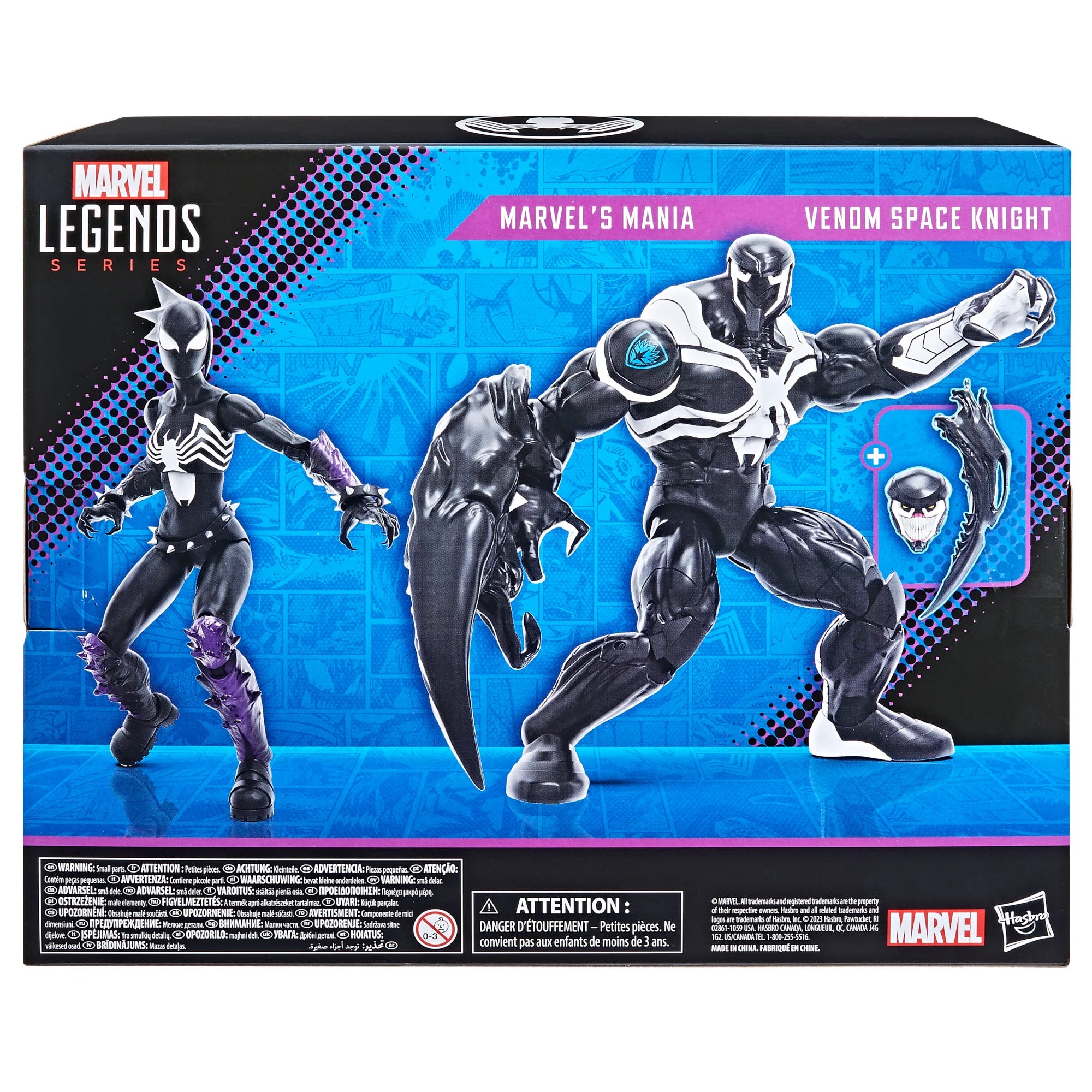 Hasbro's Collectible Marvel Legends Series 6-Inch Venom Space Knight and Marvel's Mania Action Figure Two-Pack