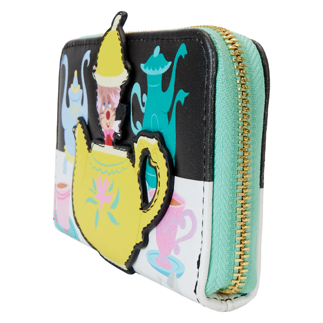 Loungefly Disney Alice In Wonderland Themed Unbirthday Celebration Zip Around Leather Wallet