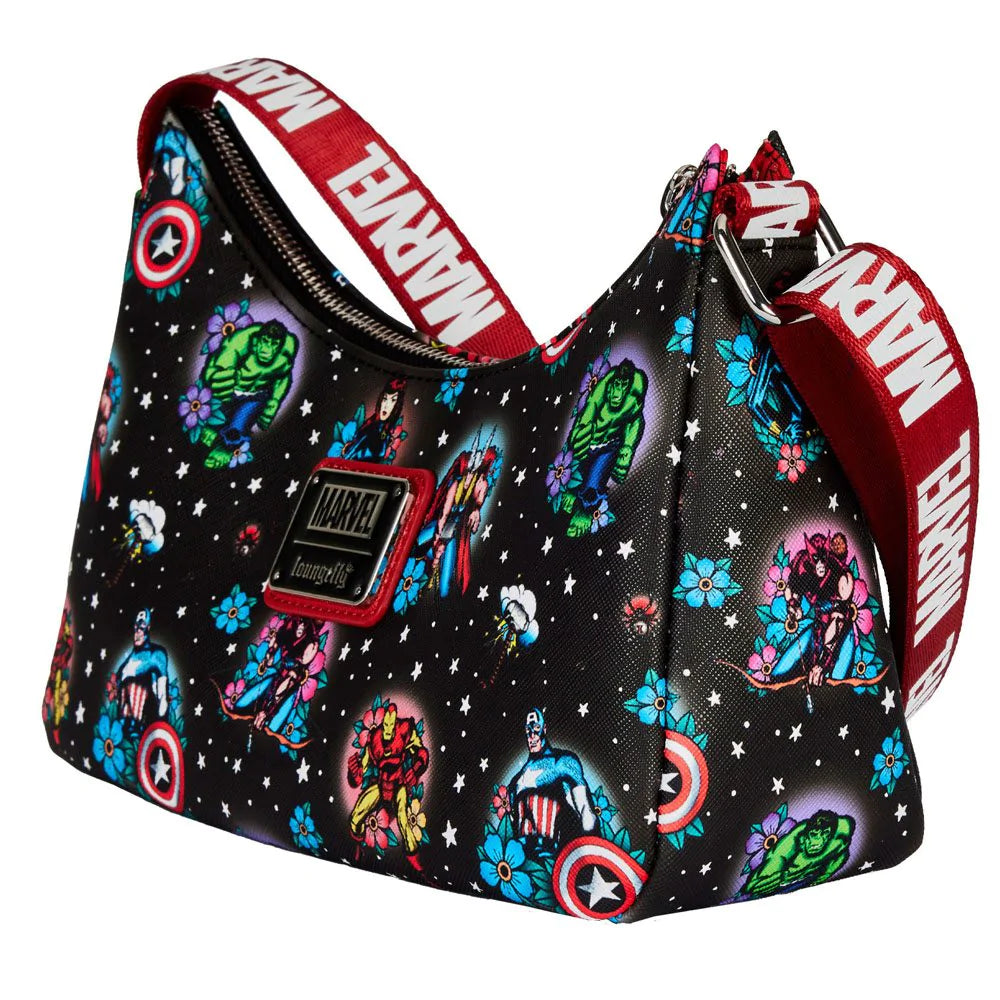 Loungefly Marvel Avengers Tattoo Design Premium Shoulder Bag