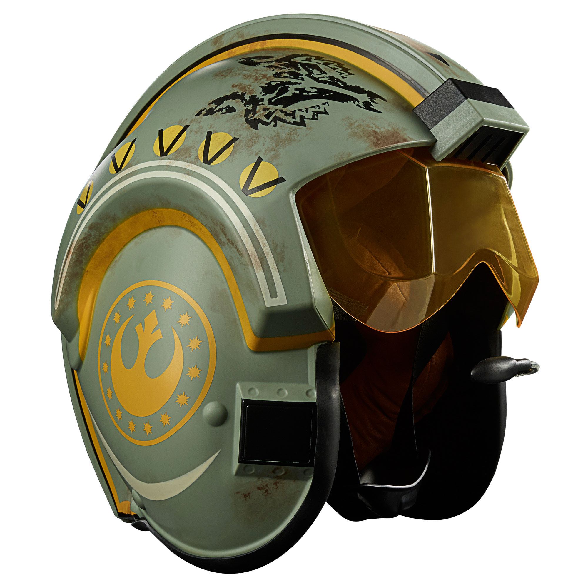 Hasbro Star Wars The Black Series Collectible Electronic Helmet of Trapper Wolf, the New Republic X - wing Pilot