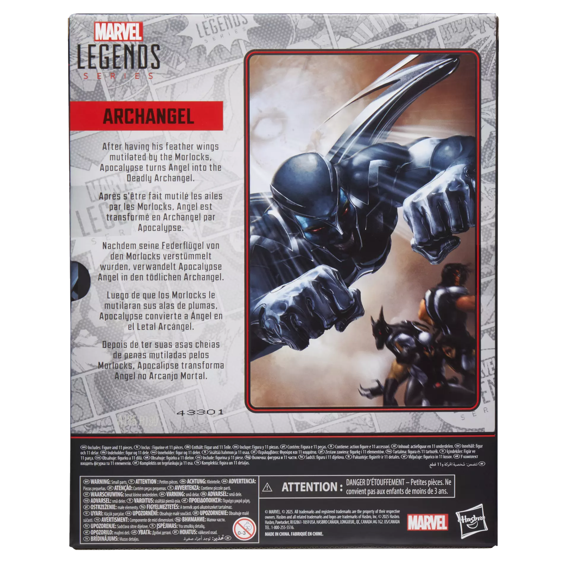 Marvel Legends Series 6-Inch Collectible X-Force Archangel Action Figure for Fans and Collectors