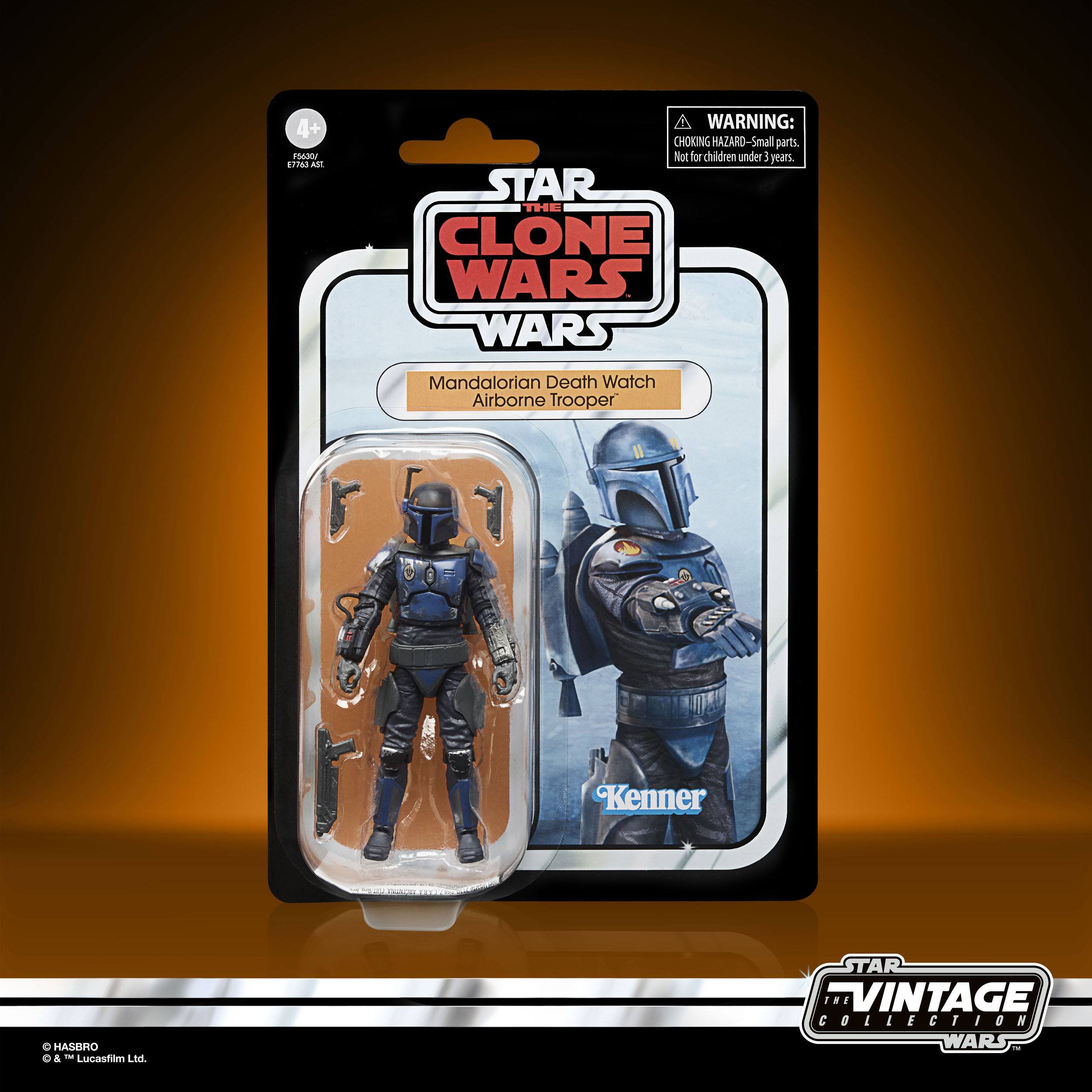 Hasbro Star Wars The Vintage Collection Action Figure - Mandalorian Death Watch Airborne Trooper Toy for Collectors and Fans