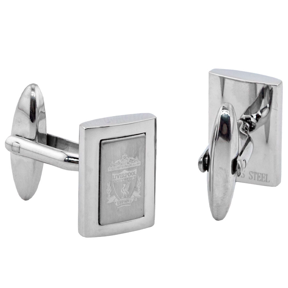 Stylish Liverpool FC Stainless Steel Rectangular Framed Cufflinks