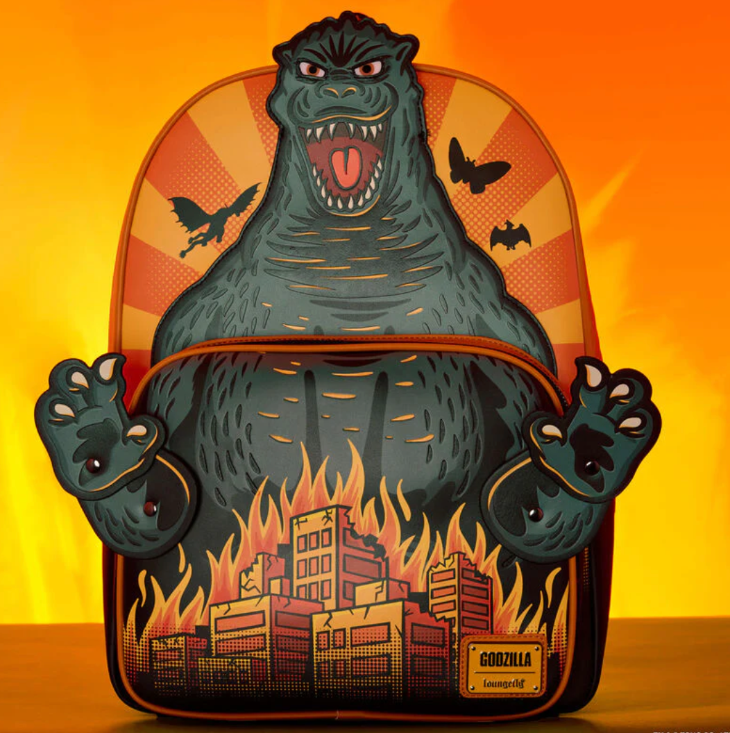 Loungefly Fashionable Full-Size Godzilla Cosplay Backpack
