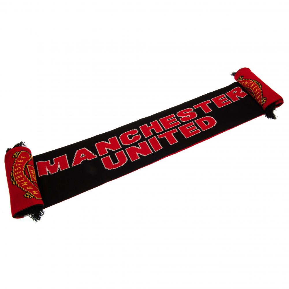Reversible Jacquard Knit Scarf of Manchester United Football Club