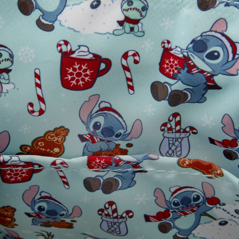 Loungefly Disney Glittery Stitch Holiday Crossbody Bag for Winter Fun