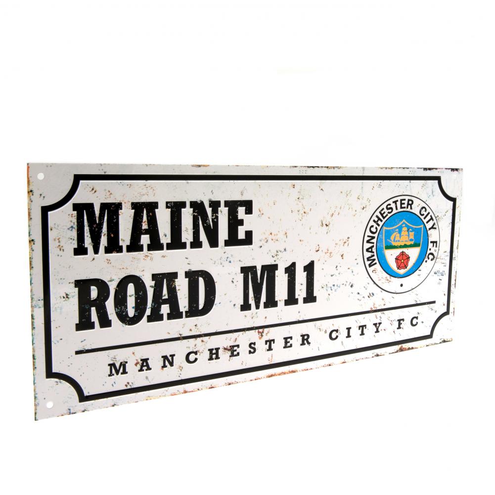 Retro Manchester City Football Club Street Sign Wall Decor