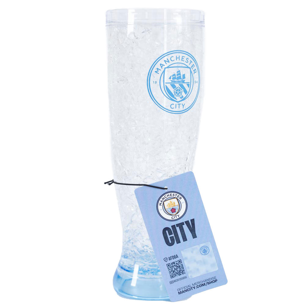 Manchester City Football Club Slim Gel - Filled Double - Walled Freezer Mug with Frosted Effect