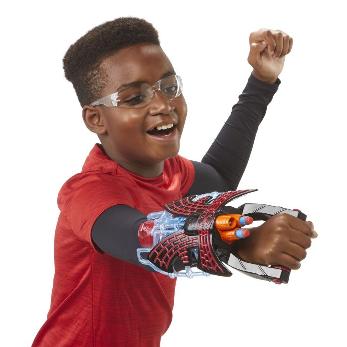 Marvel's Spider - Man: Across the Spider - Verse Inspired Miles Morales Tri - Shot NERF Blaster Toy for Kids