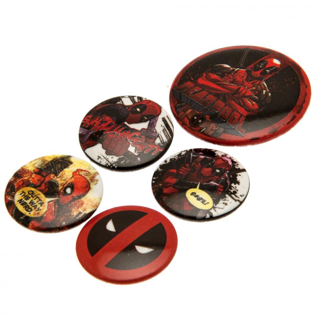Assorted Size Marvel Deadpool Button Badge Set with Eye - catching Designs