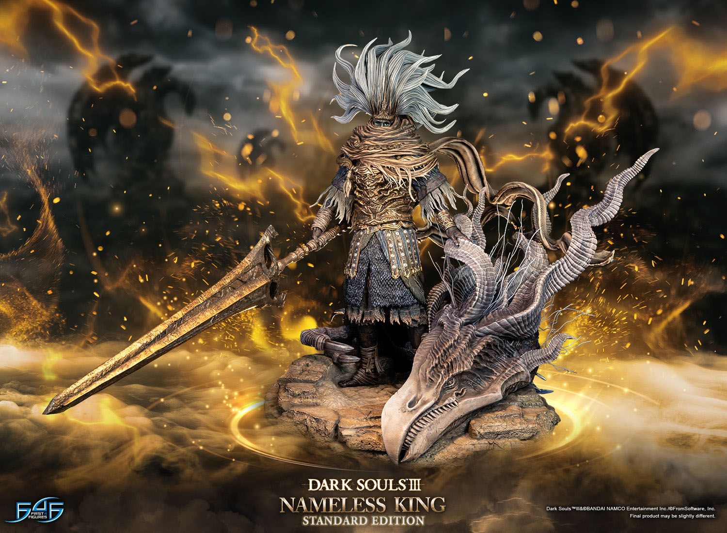 First4Figures Highly Detailed Resin Collectible Statue of Nameless King from Dark Souls III