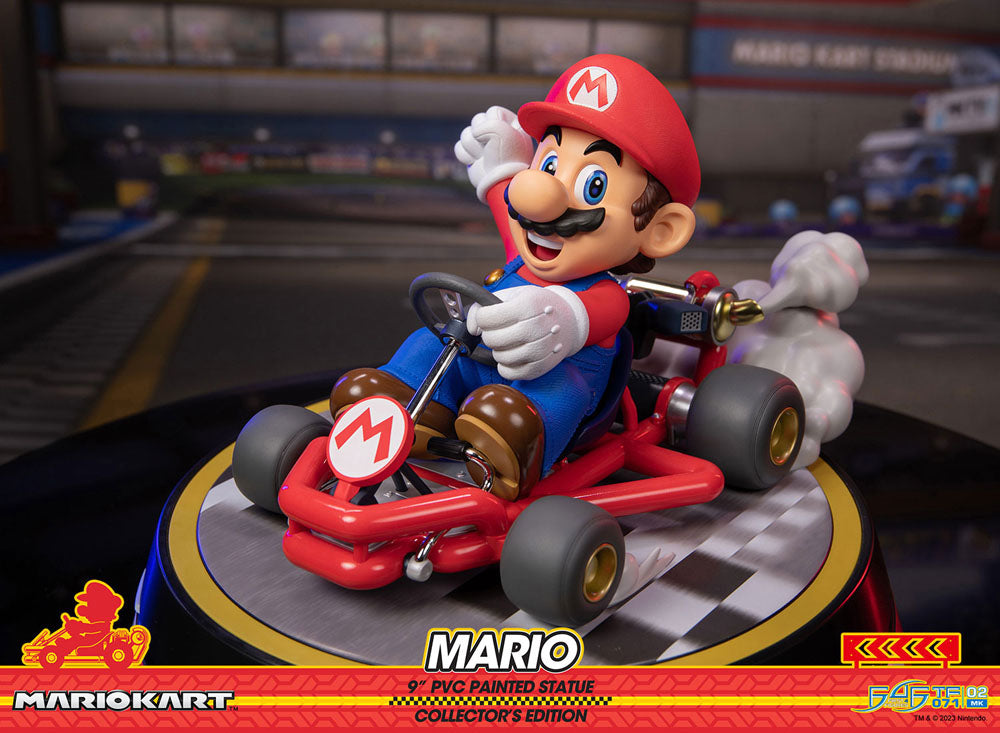 Collector's Edition Mario Kart Super Mario PVC Statue with LED Base