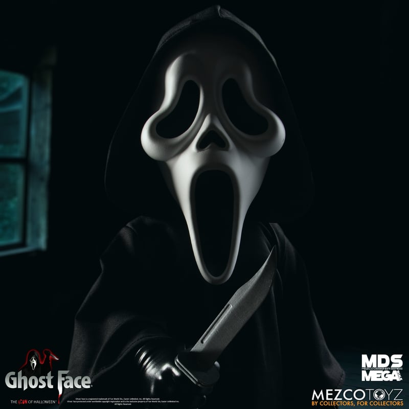 Mega Scale 15-inch Ghost Face Figure from Mezco Designer Series
