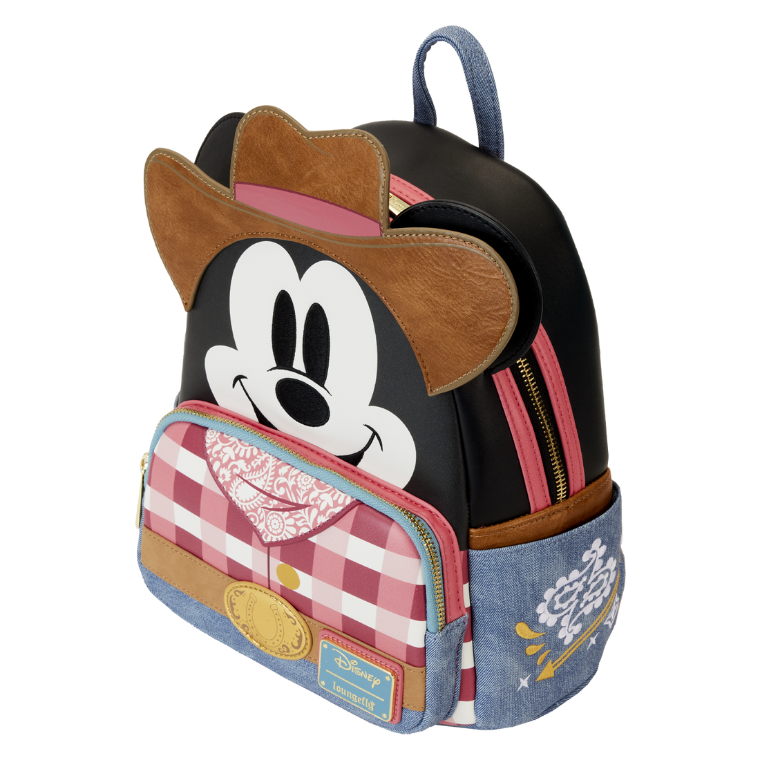 Loungefly Disney Cosplay-Style Mini Backpack Featuring Western Mickey Mouse