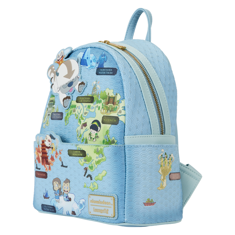 Loungefly Licensed Nickelodeon Avatar The Last Airbender Map of the Four Nations Mini Backpack for Fashionable Travelers