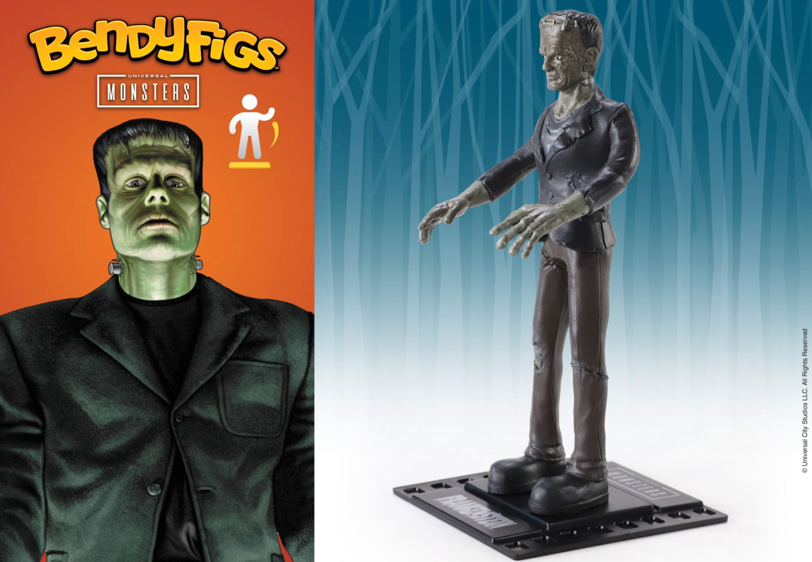 Universal Monsters Bendyfigs Collectible Figure of Frankenstein Monster