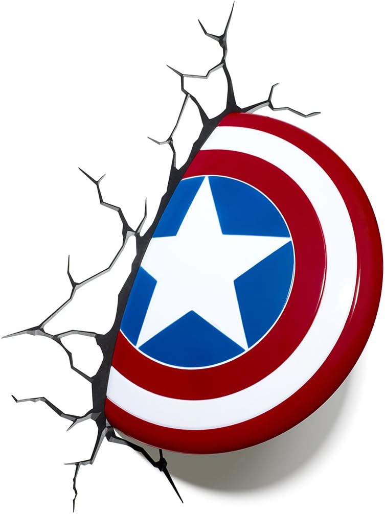 3D Wall - Mounted Decorative Lighting: Marvel Captain America's Shield Illuminator