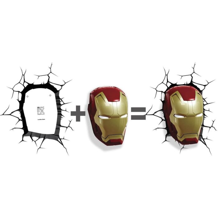 3D Wall - Mounted Marvel Iron Man Decorative LED Light