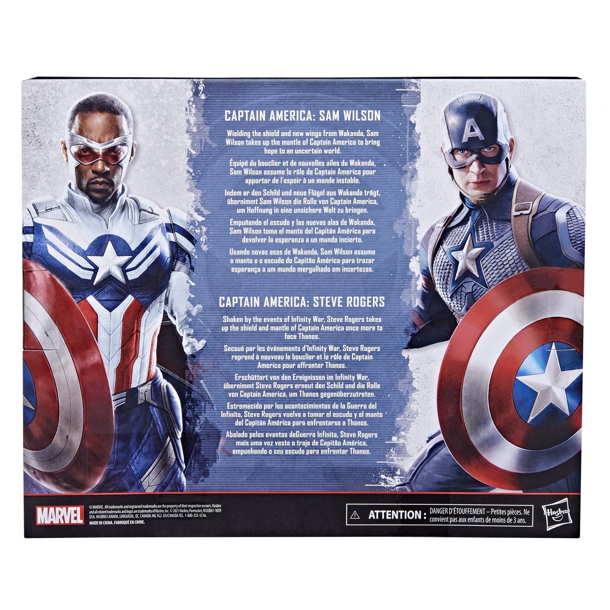 Marvel Legends 6 - Inch 2 - Pack: Captain America Sam Wilson & Steve Rogers Figures