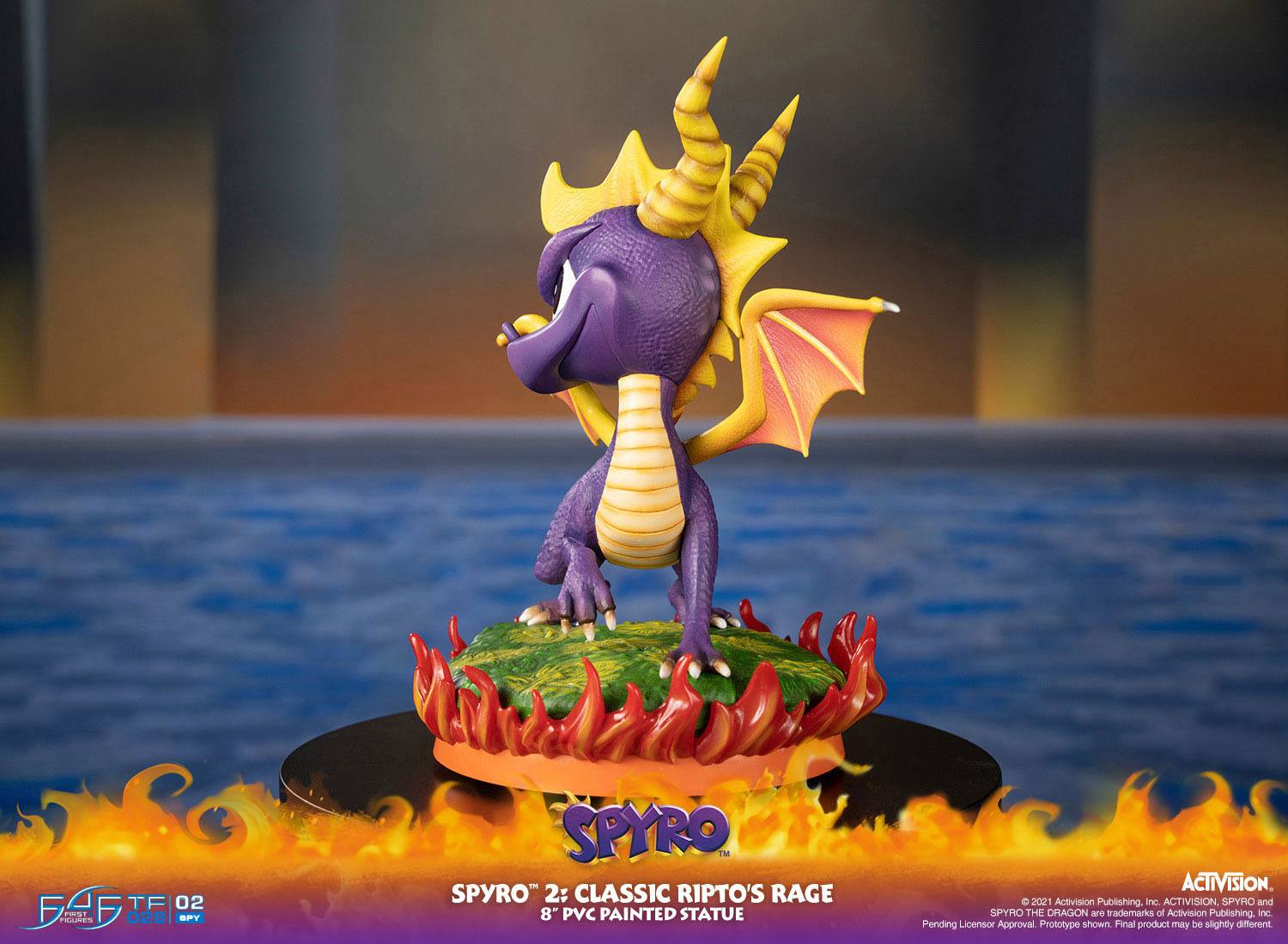 First 4 Figures 8 - Inch PVC Collectible Statue of Spyro The Dragon from Spyro 2: Classic Ripto's Rage