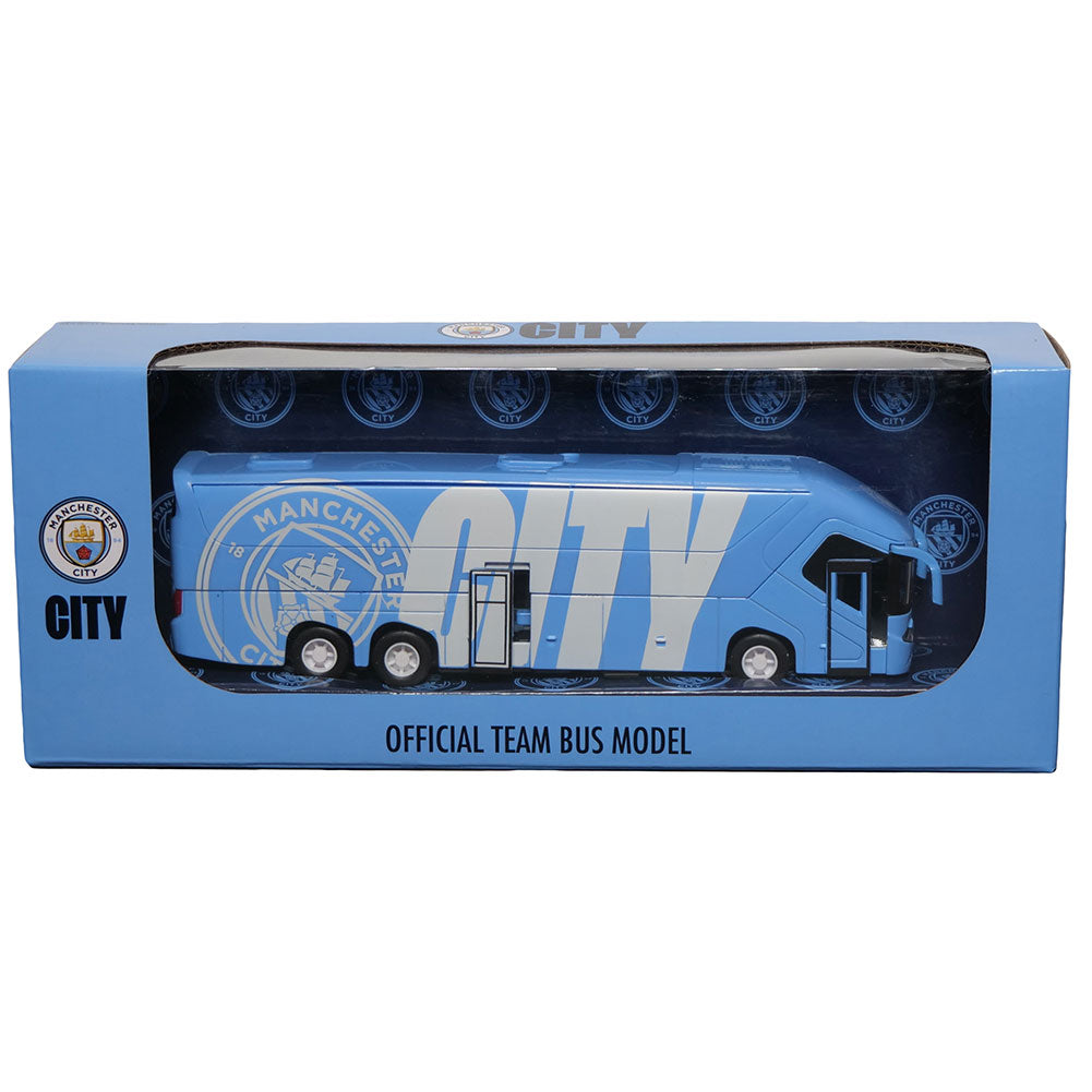Manchester City Football Club Die - cast Replica Team Bus Collectible