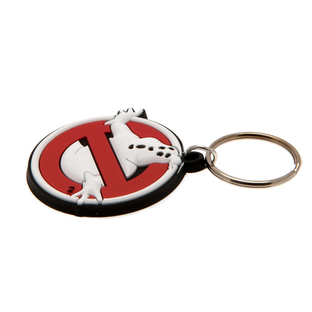 Vibrant Ghostbusters Logo PVC Keyring with Chain and Split Ring