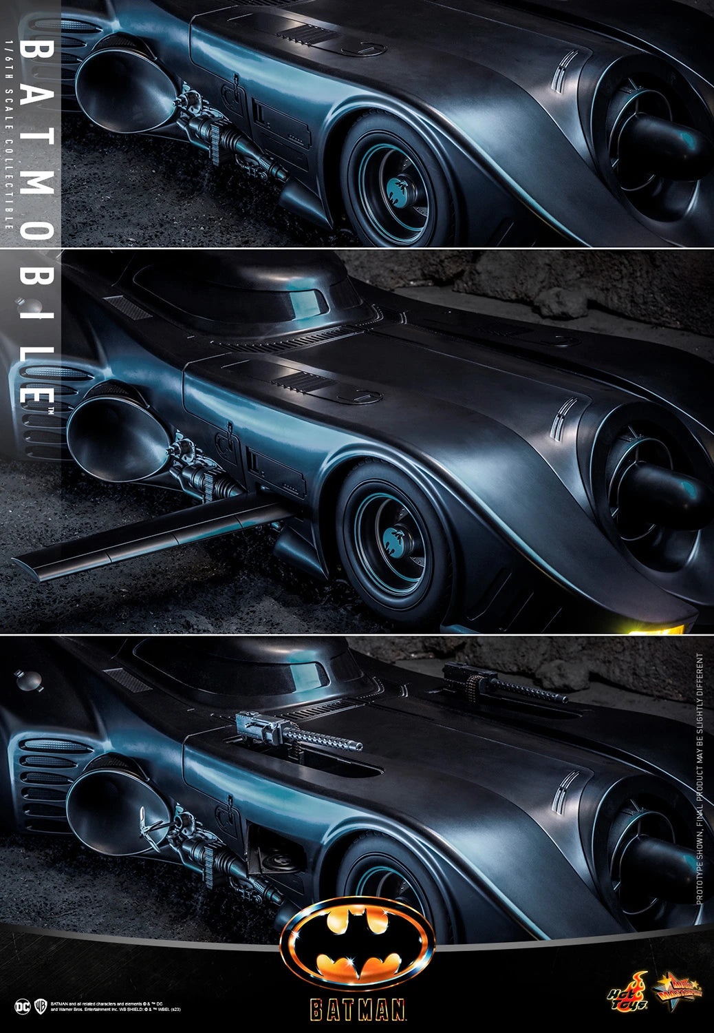 Hot Toys 1/6th Scale Collectible DC 1989 Batman Movie-inspired Batmobile Vehicle