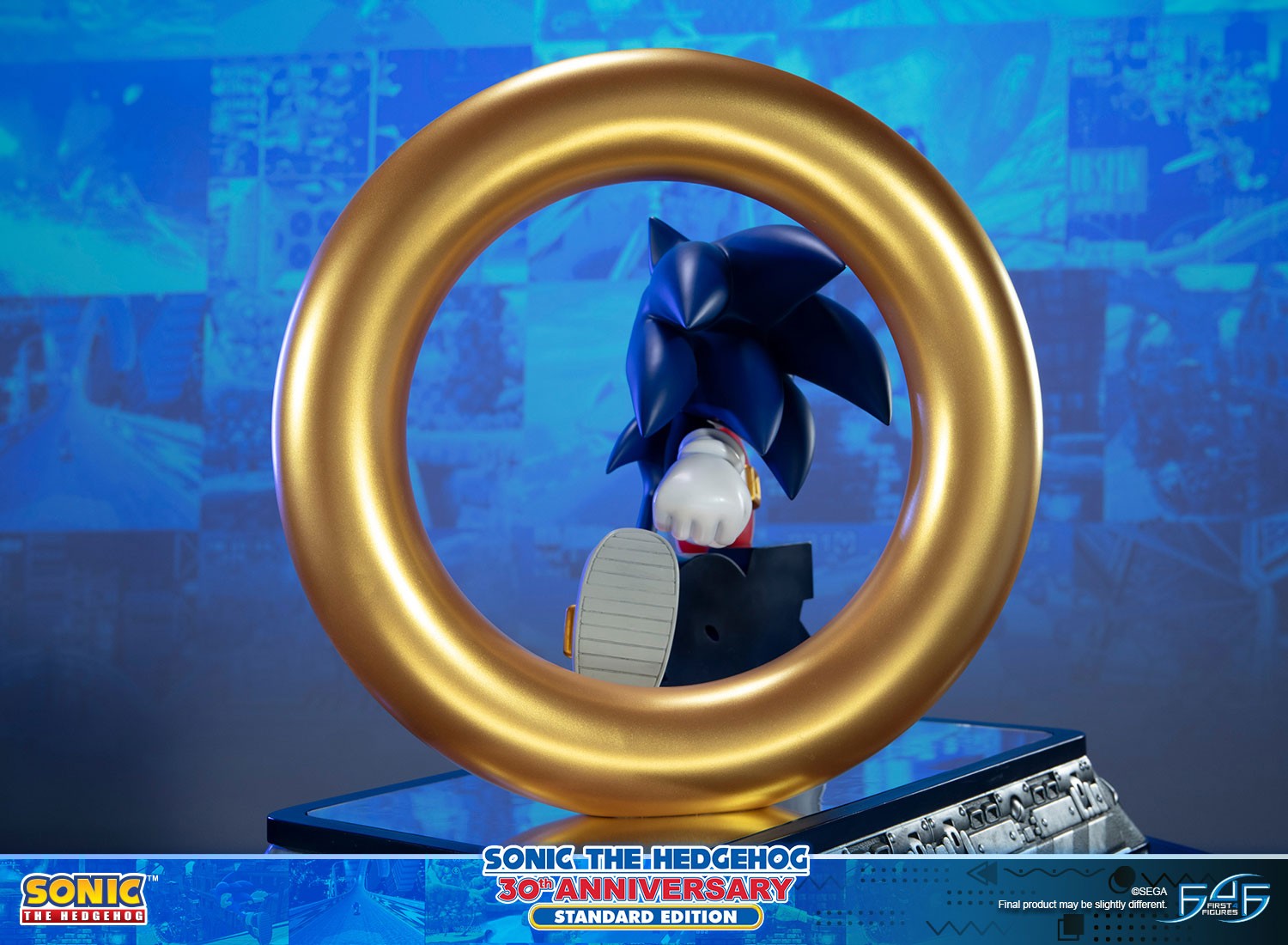 First4Figures Collectible Sonic The Hedgehog 30th Anniversary Sonic Statue for Gaming Enthusiasts