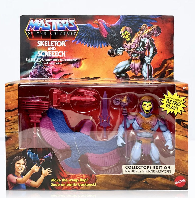 Masters of the Universe Origins: Skeletor & Screech 5.5-Inch Poseable Action Figure Two-Pack