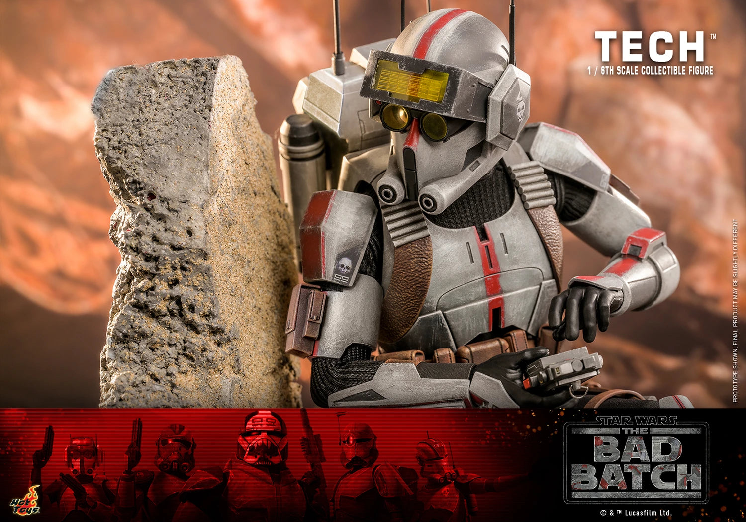 Hot Toys 1/6th Scale Collectible Figure of Tech from Star Wars The Bad Batch
