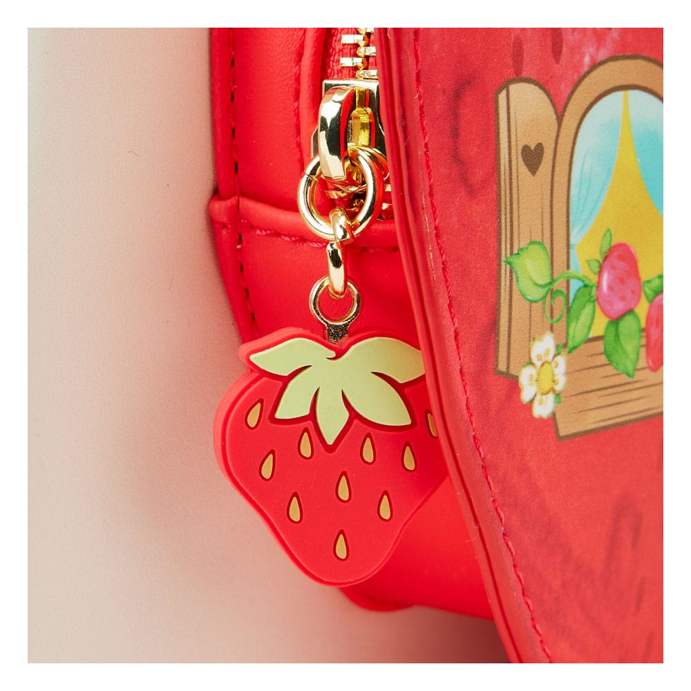 Loungefly Strawberry Shortcake Themed Strawberry House Design Mini Backpack for Fashionable Outings