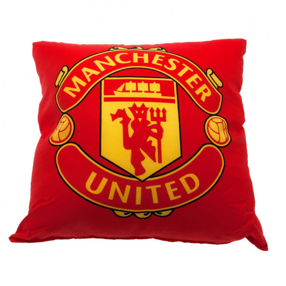 Vibrant Red Manchester United Football Club Decorative Cushion
