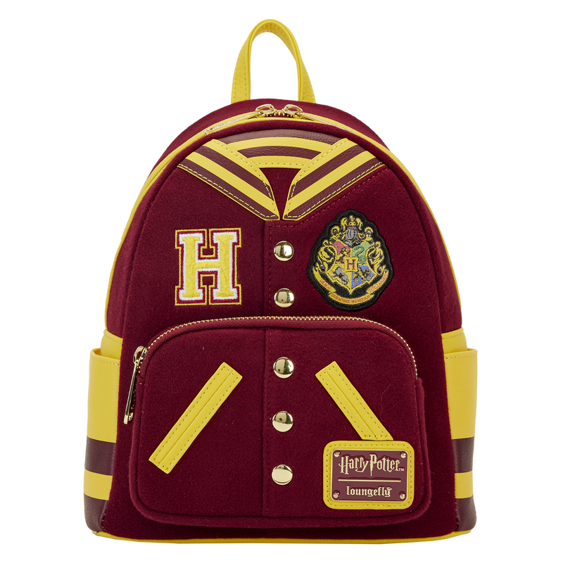 Loungefly Licensed Harry Potter Gryffindor House Crest Varsity Style Mini Backpack for Fandom Lovers
