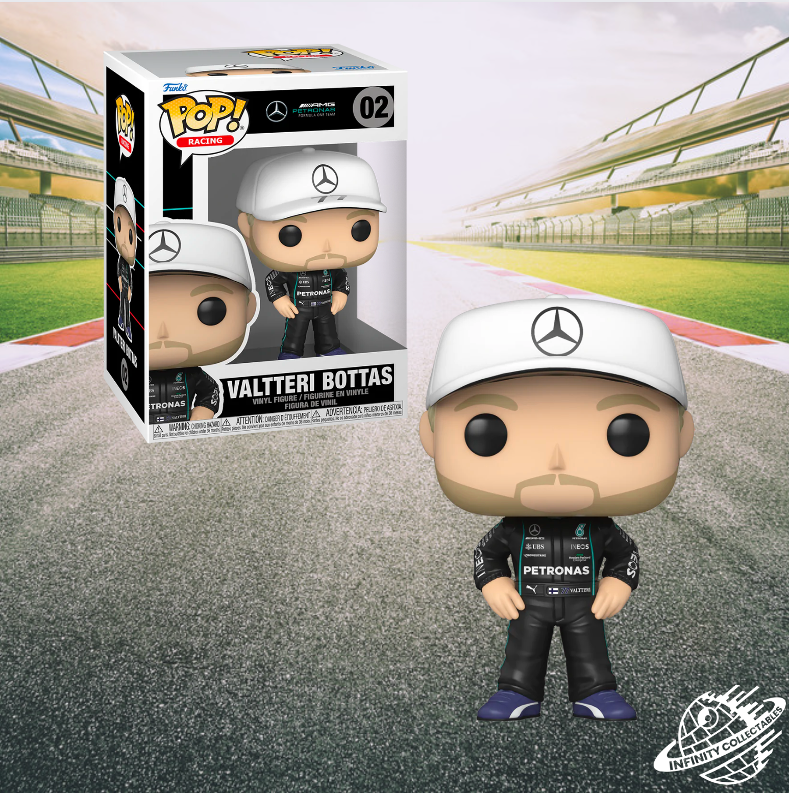 10 cm Tall Funko Pop! Vinyl Figure of Formula 1's Valtteri Bottas