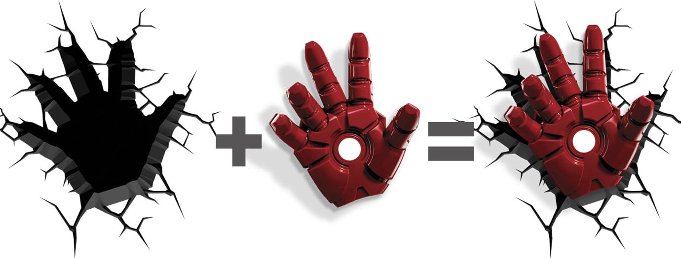 Marvel Iron Man 3D Hand-shaped Wall-mounted Decorative Lighting for Home Decoration