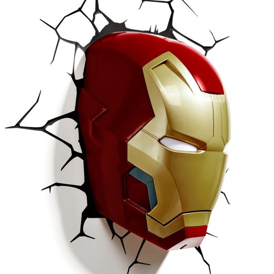 3D Marvel Iron Man Helmet Wall Light with Stunning LED Effect